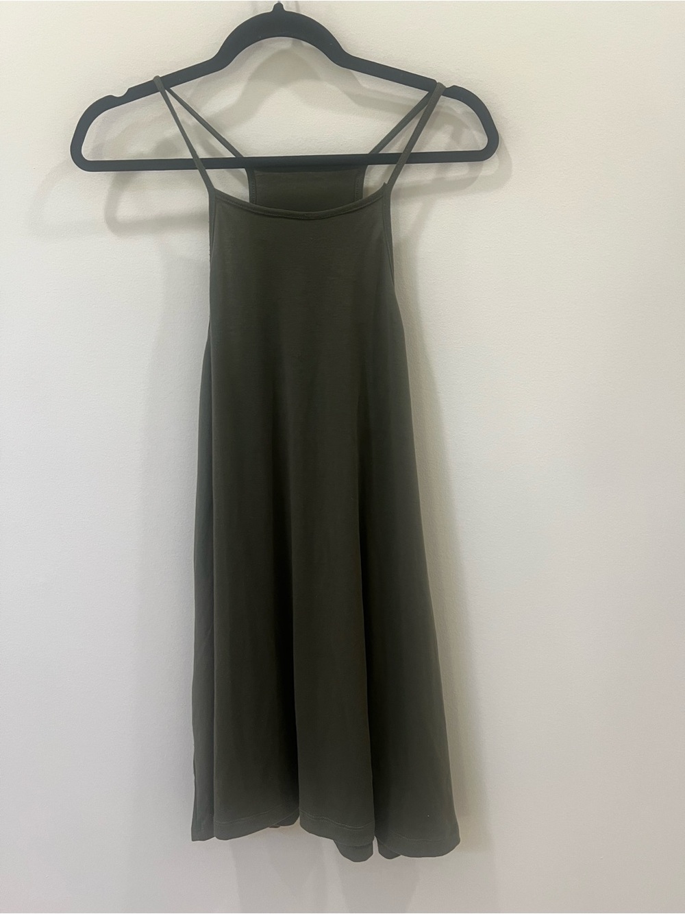 Olive Green Strappy Mini Dress
